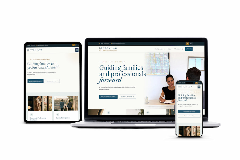 Breton Law website mockups