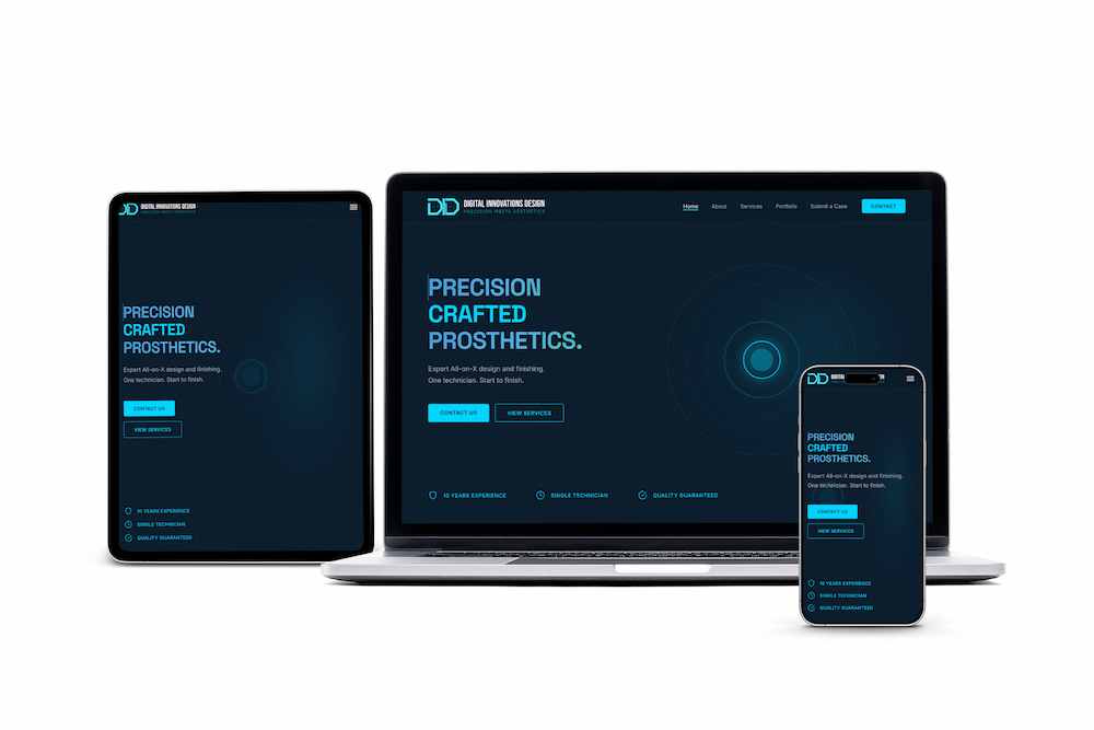 Digital Innovations Design website mockups