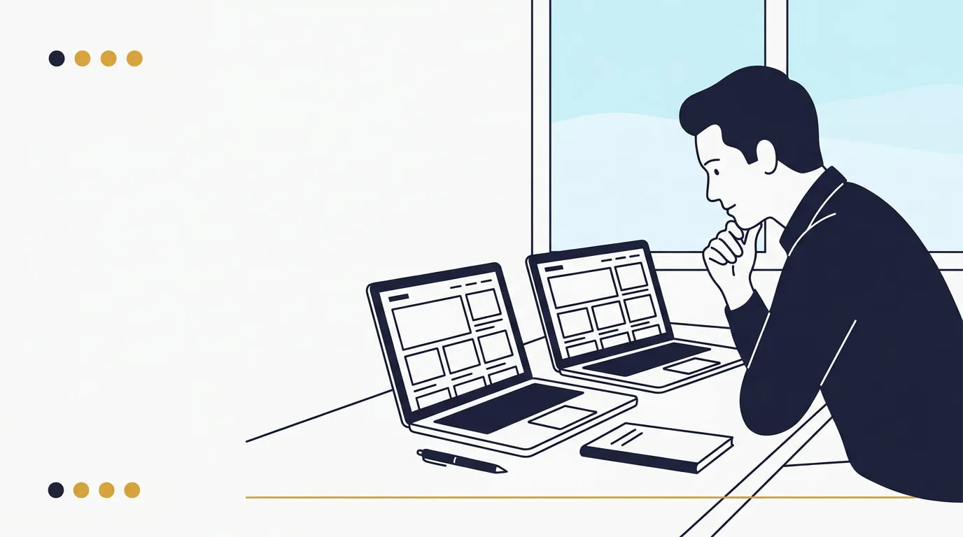 Chef d'entreprise évaluant les portfolios d'agences web design à San Diego