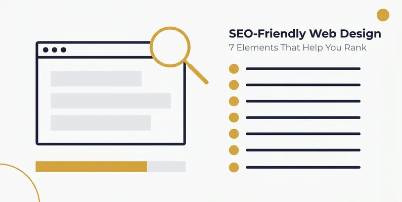 Diagram showing the relationship between web design decisions and search engine rankings