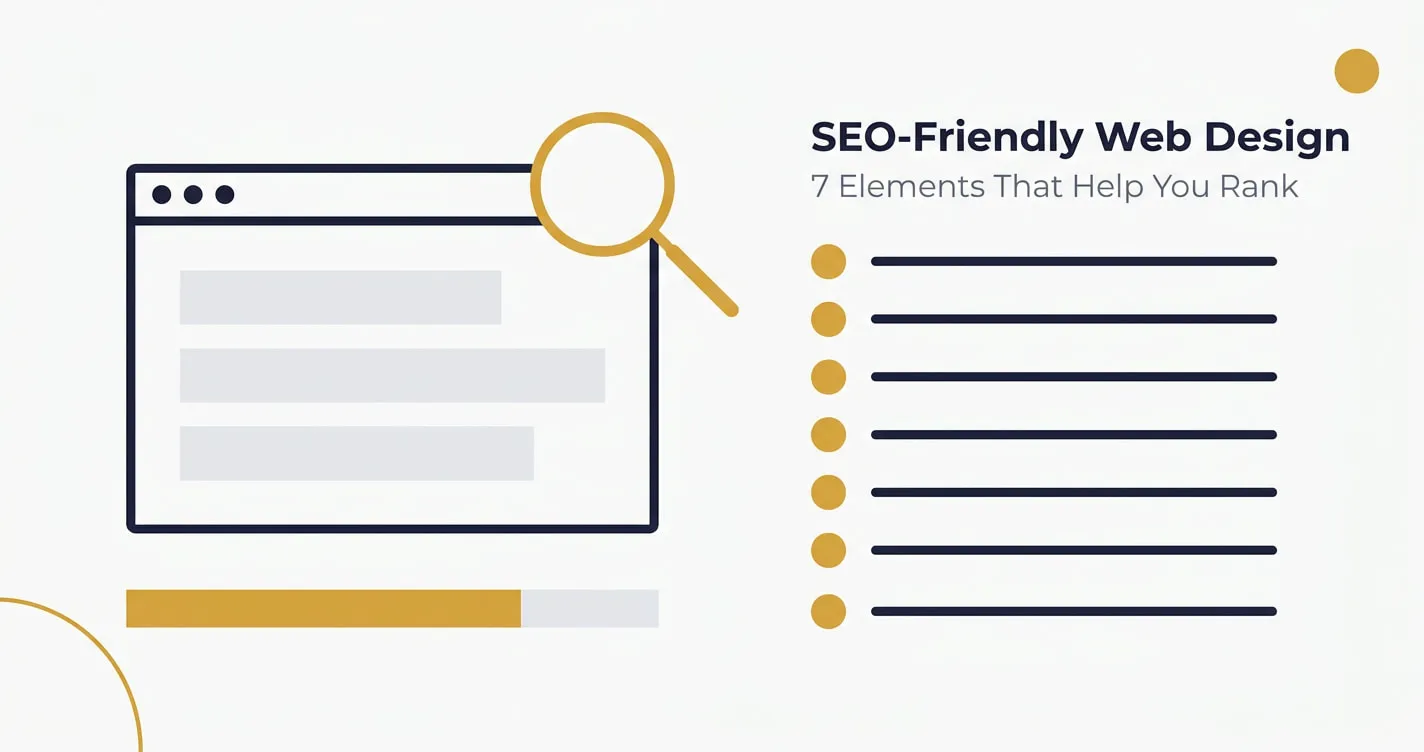 Diagram showing the relationship between web design decisions and search engine rankings