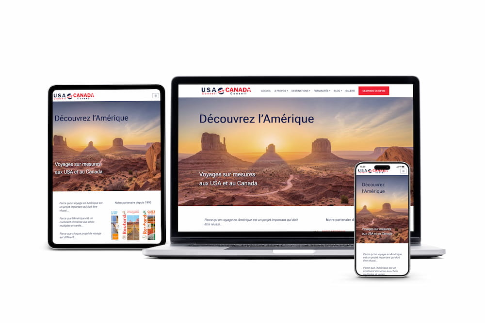 USA Conseil website redesign mockup